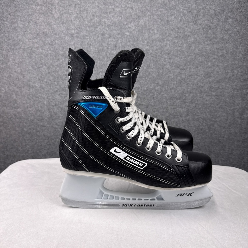 Nike Bauer Supreme Enforcer Ice Hockey Skates Black Tuuk Fasteel Blades